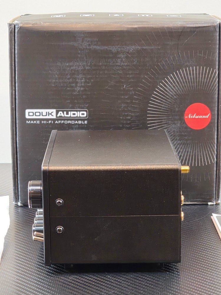 Douk Audio EQ5 Pro 5-Band EQ Preamplifier Bluetooth Receiver Dual VU Meter