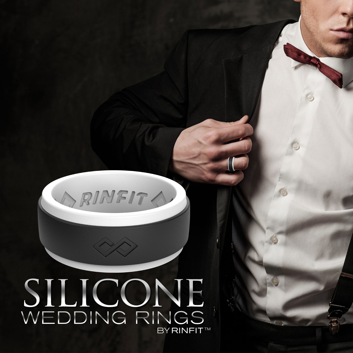 Silicone Ring for Men by RINFIT. Rinfit-Air. Comfortable & Durable Wedding Band