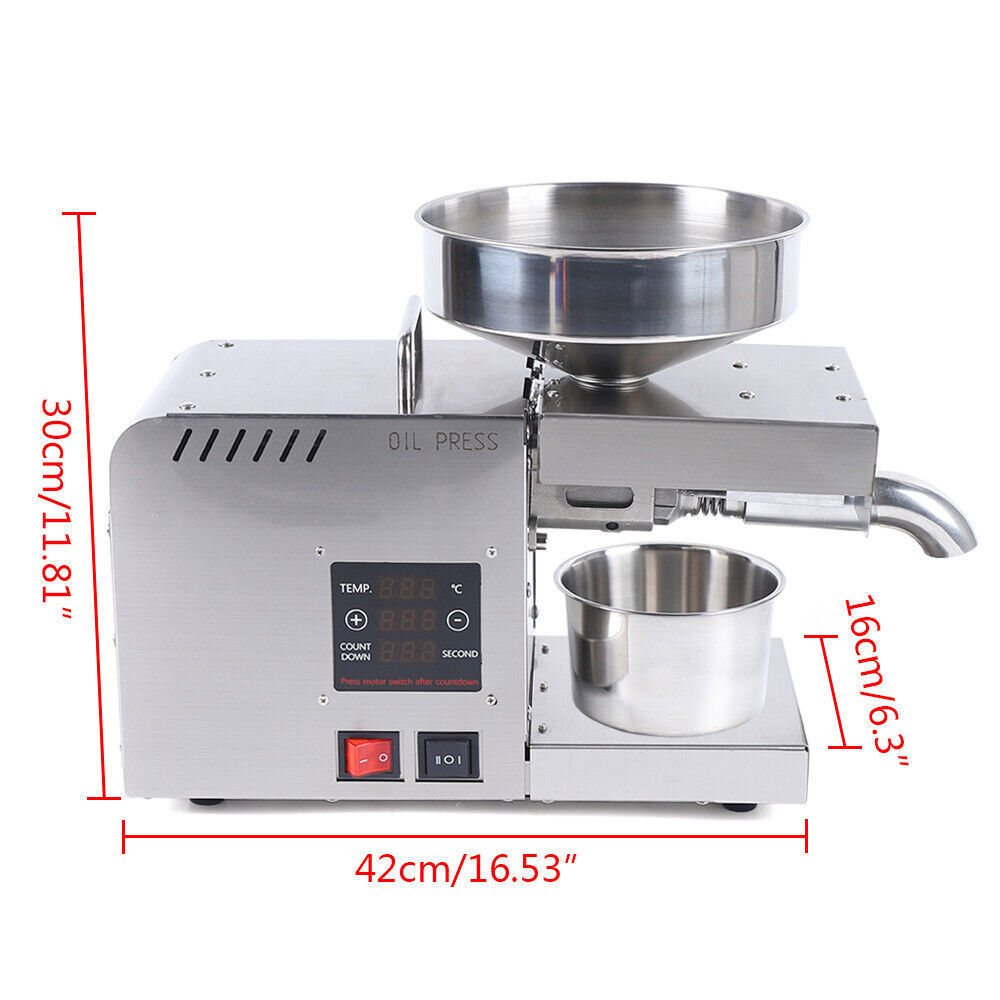 Oil Press Machine Automatic Oil Extractor Hot Cold Oil Presser Stainless Steel