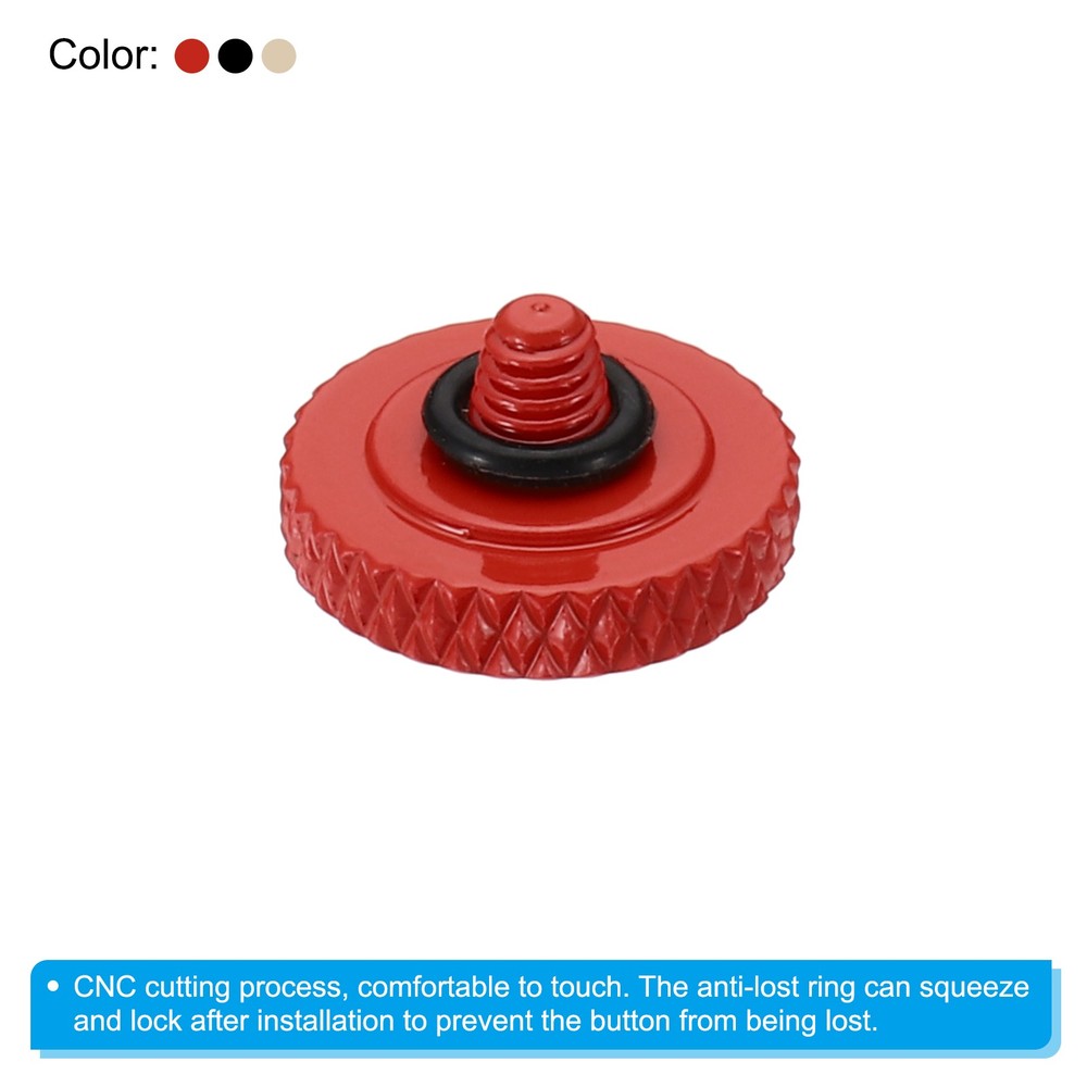 3 Pcs Red Matte Golden Black Camera Shutter Button Pure Copper Button for Camera
