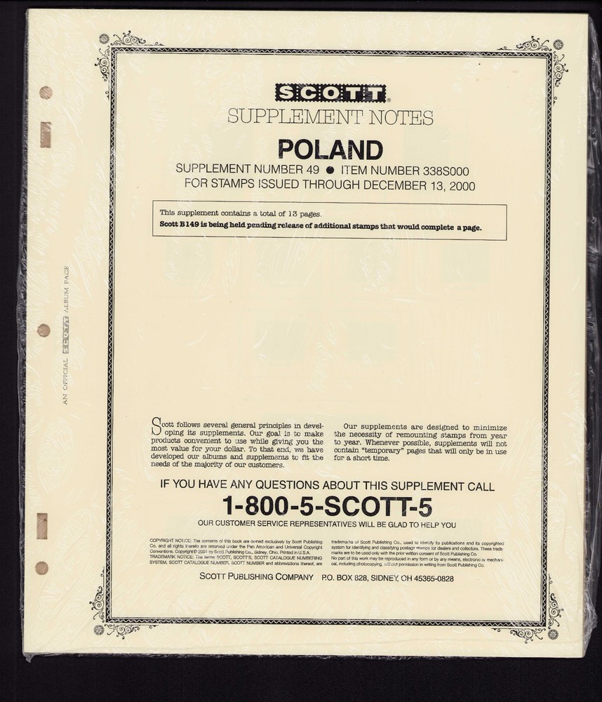 POLAND 2000 (14 PAGES) #49 NEW  and wrapped aka 338S000^