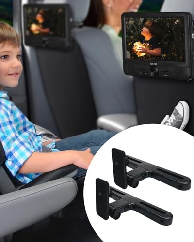 Car Headrest Mounts, Angle Adjustable Headrest Dual Screen DVD Player Mount