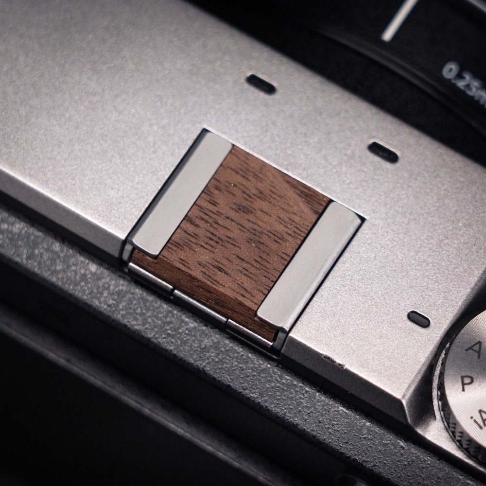 Hot shoe cover Shutter button Camera parts Solid wood for Panasonic S9