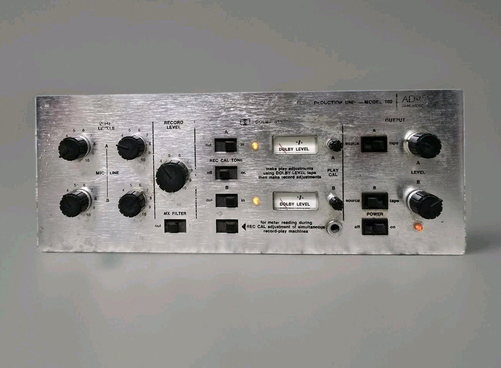 Advent Model 100 Dolby Noise Reduction Unit Rack Mount Tested Working Vintage