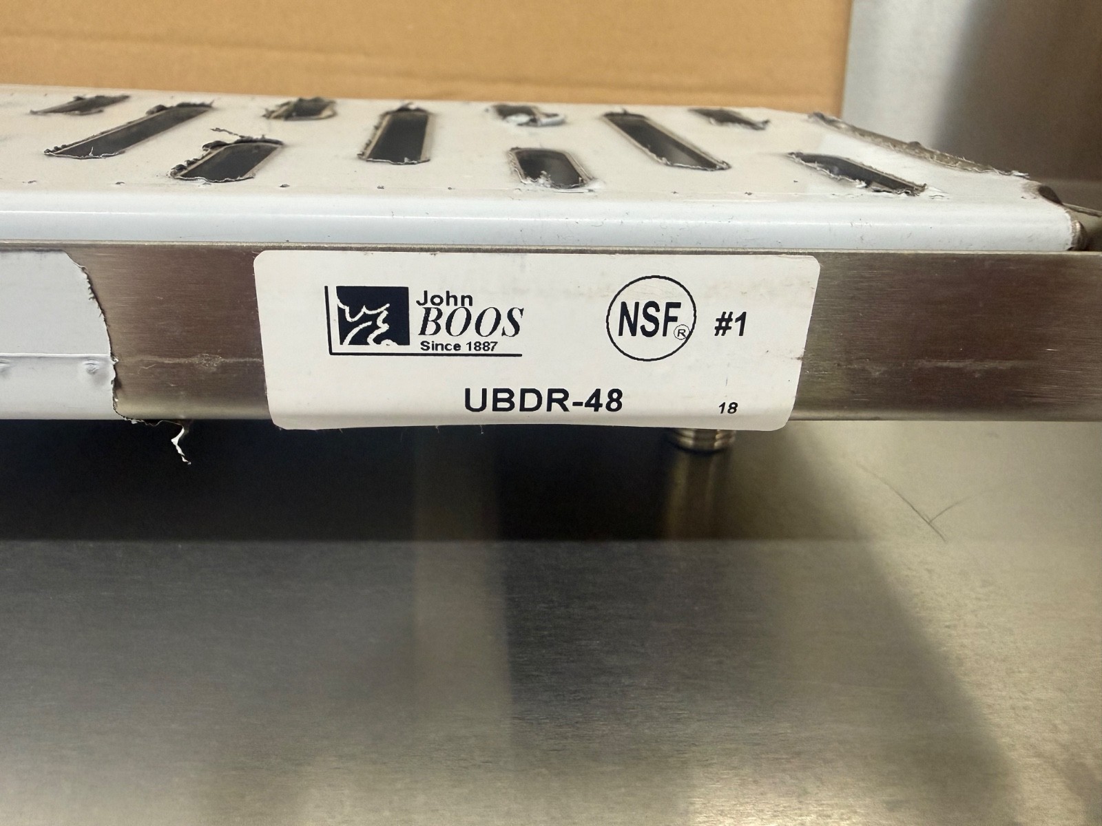 John Boos UBDR-48 48" Wide under bar mount drink rail - FREE SHIPPING!