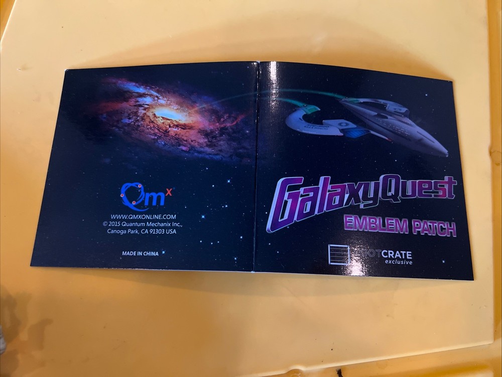 Galaxy Quest Emblem Patch Loot Crate Exclusive QMX new blue