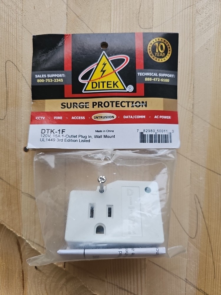 DITEK DTK-1F Single Outlet Surge Protective Device