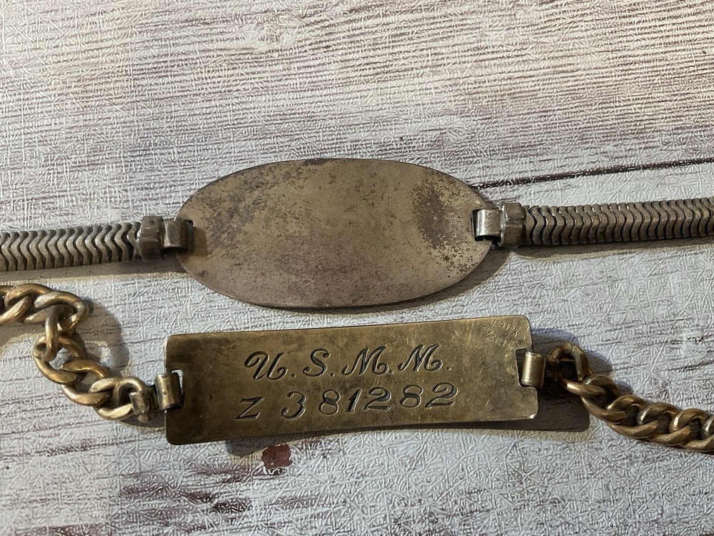 ORIGINAL WWII USMM MERCHANT MARINE ID BRACELET PAIR