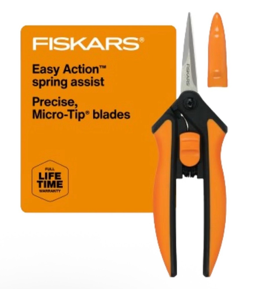 Fiskars Softouch Micro-Tip Pruning Snip Stainless Steel Blade Easy Action NEW