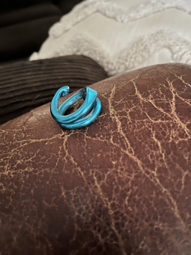 Knitting Needle Ring Blue