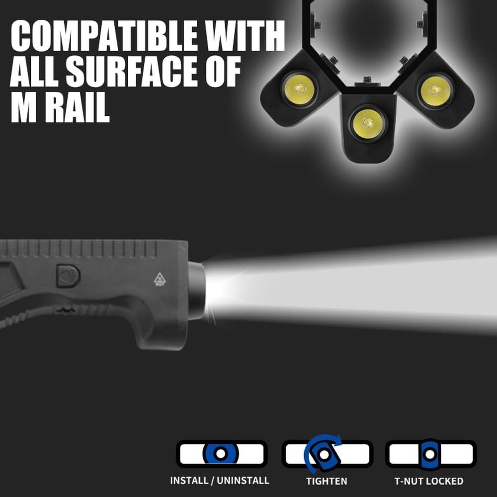 1450 Lumens Flashlight Light,Dual Switch,Strobe Function,Easy to us... Fast Ship