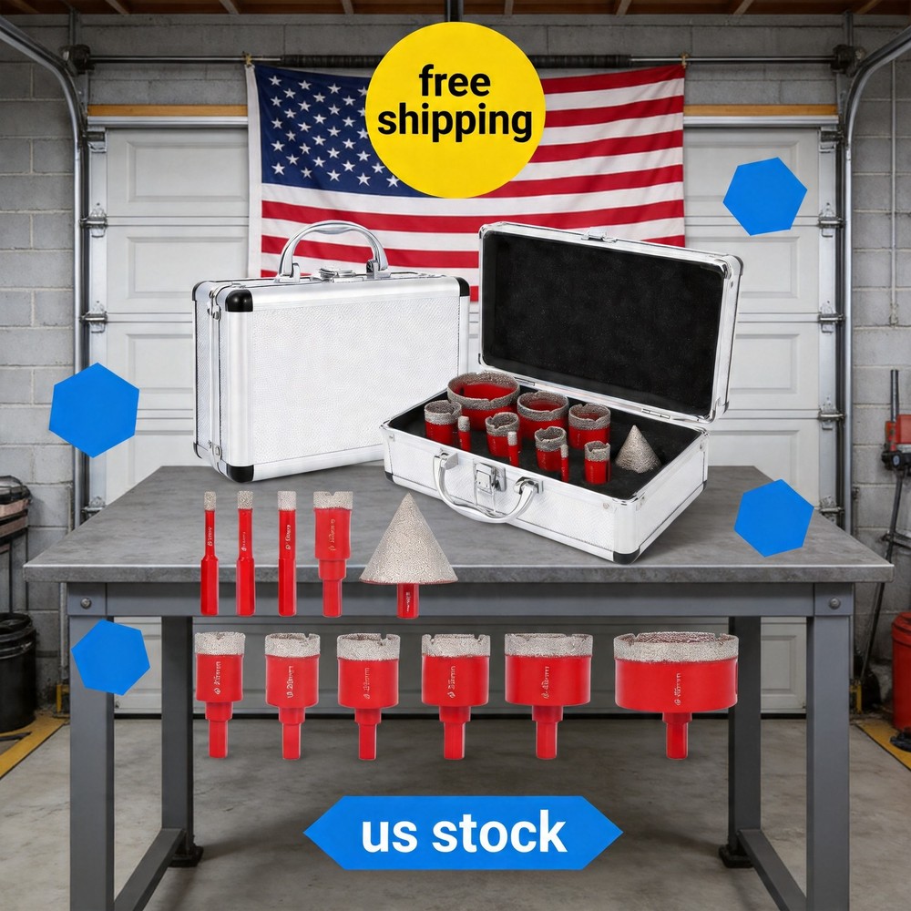 Diamond Hole Saw Kit with Chamfer Drill Bit – Evacuate Brazed Core Drill Bits