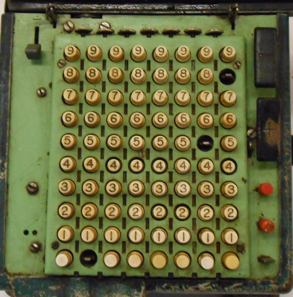ANTIQUE VINTAGE ADDING MACHINE, UNKNOWN BRAND, USED, SOLD AS IS