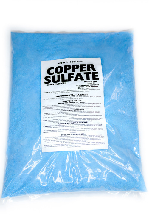 Copper Sulfate Crystals 10lb Bag (FINE CRYSTAL)