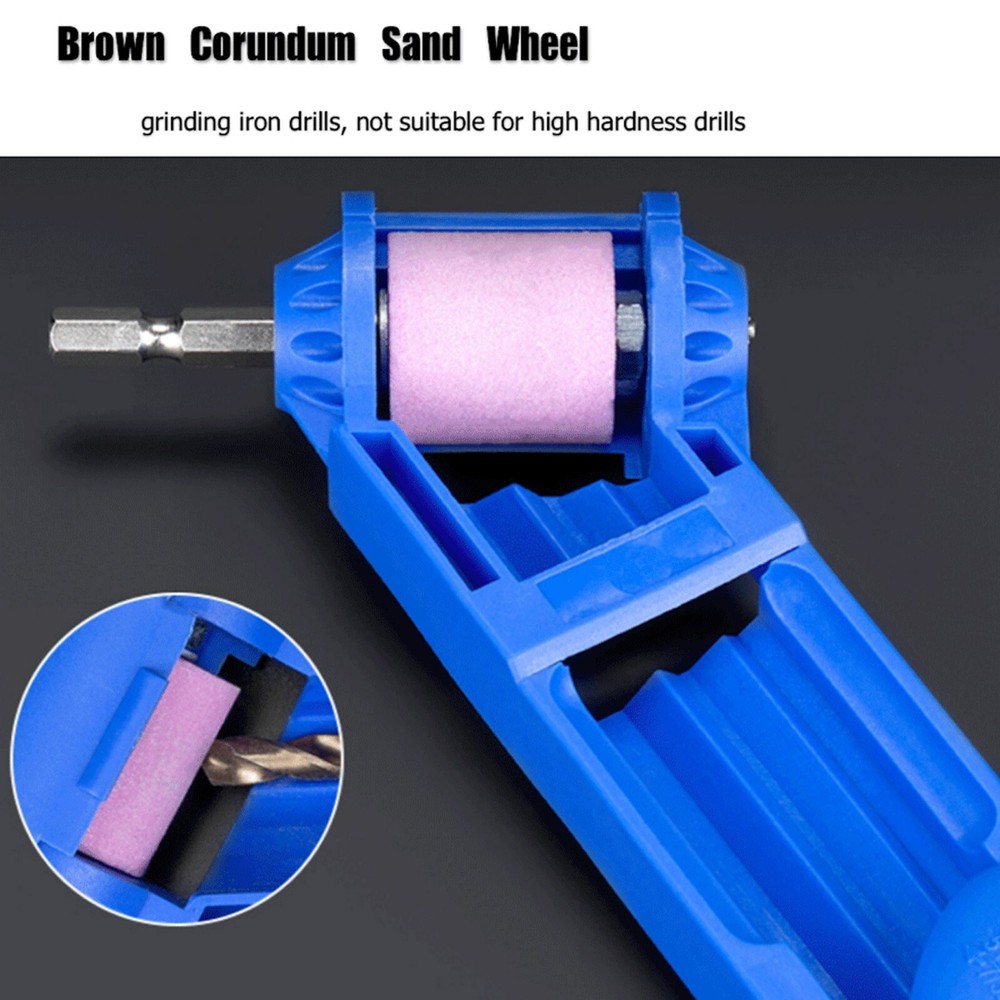 Drill Bit SHARPENER Corundum Grinding Wheel Titanium Portable Powered Tools US