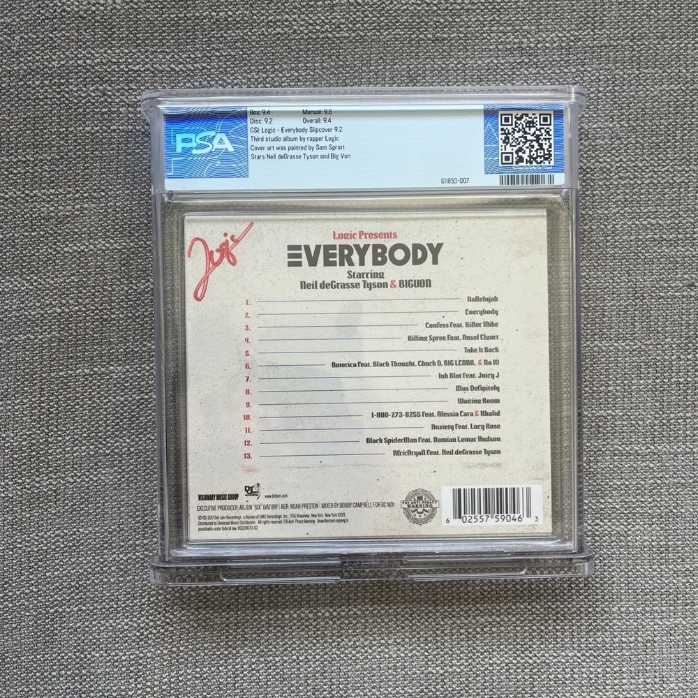 Logic EVERYBODY CD SIGNED Complete In Box - PSA Graded 9.4