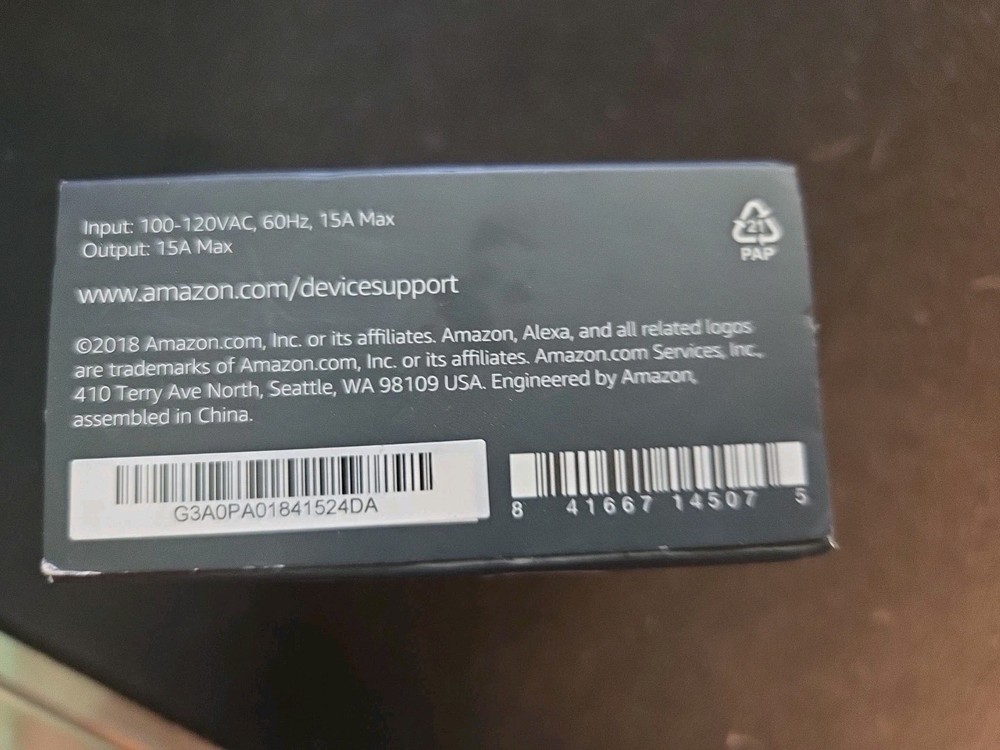 NEW IN SEALED BOX Amazon Smart 3 Prong Plug