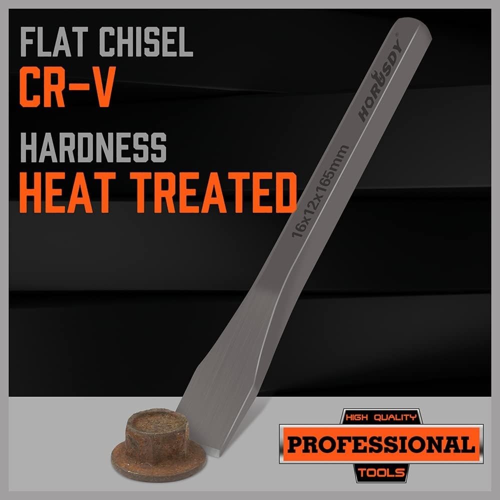 3-Piece Drop-Forged Chromium-Vanadium Chisel Set - Ideal for Professionals