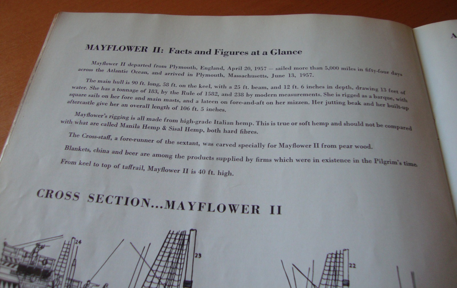 Vintage Mayflower II Official Souvenir Booklet NY Mayflower II Exposition 1957