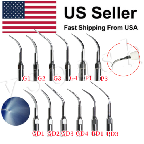 5x Dental Ultrasonic Piezo Scaler Tips fit Woodpecker EMS/DTE SATELEC Handpiece