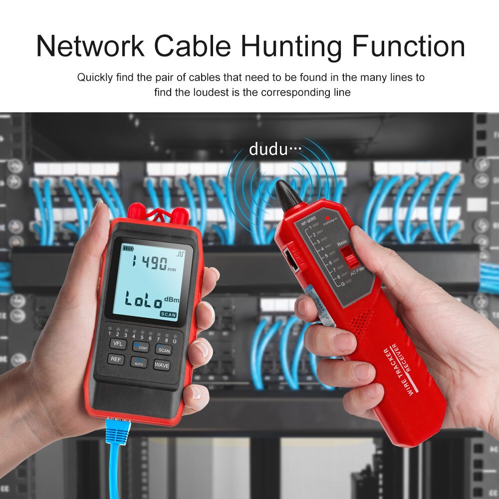 NOYAFA NF-908S Advanced Network Cable Tester Cable Length Optical Power Meter