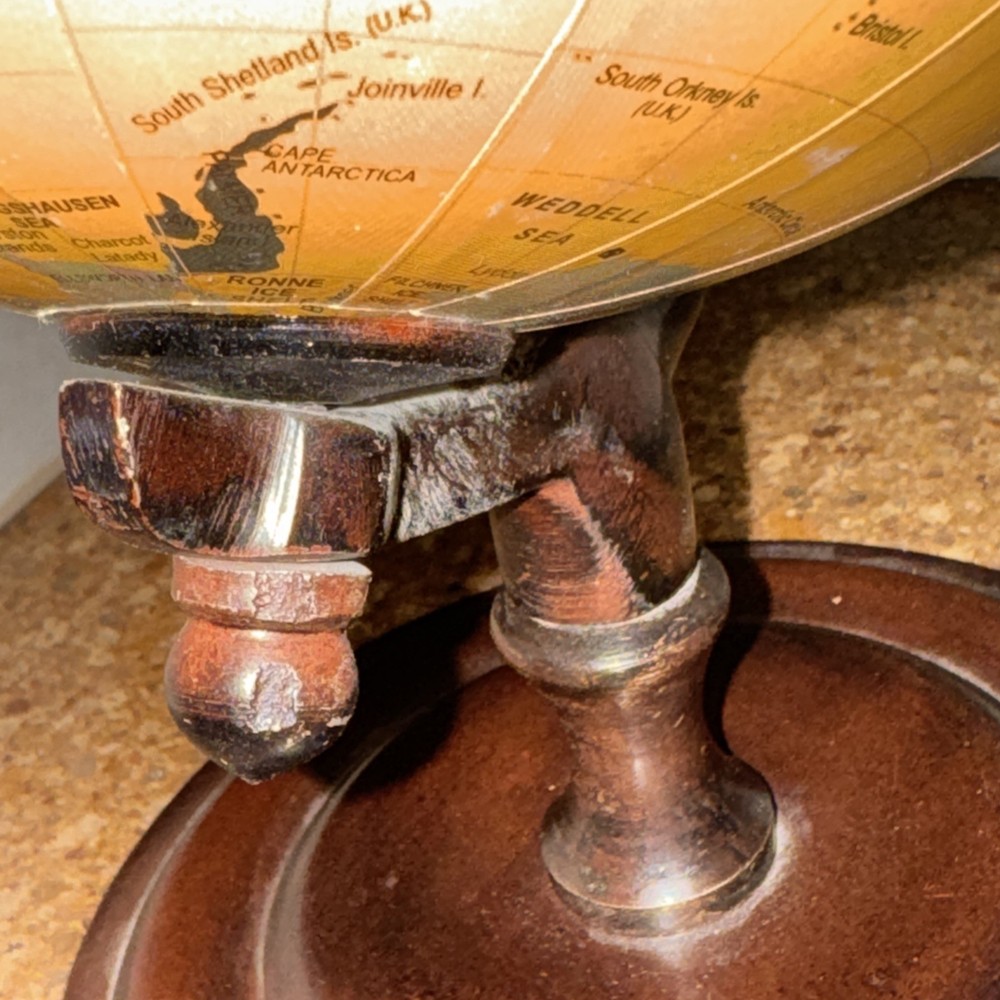 Vintage World Globe On Stand