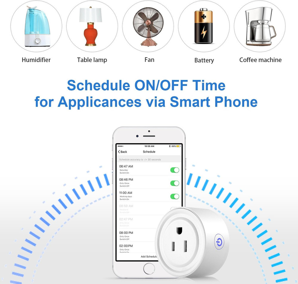 Smart Plug 2 Pack Wi-Fi Enabled Mini Smart Socket Compatible with Amazon Alexa G