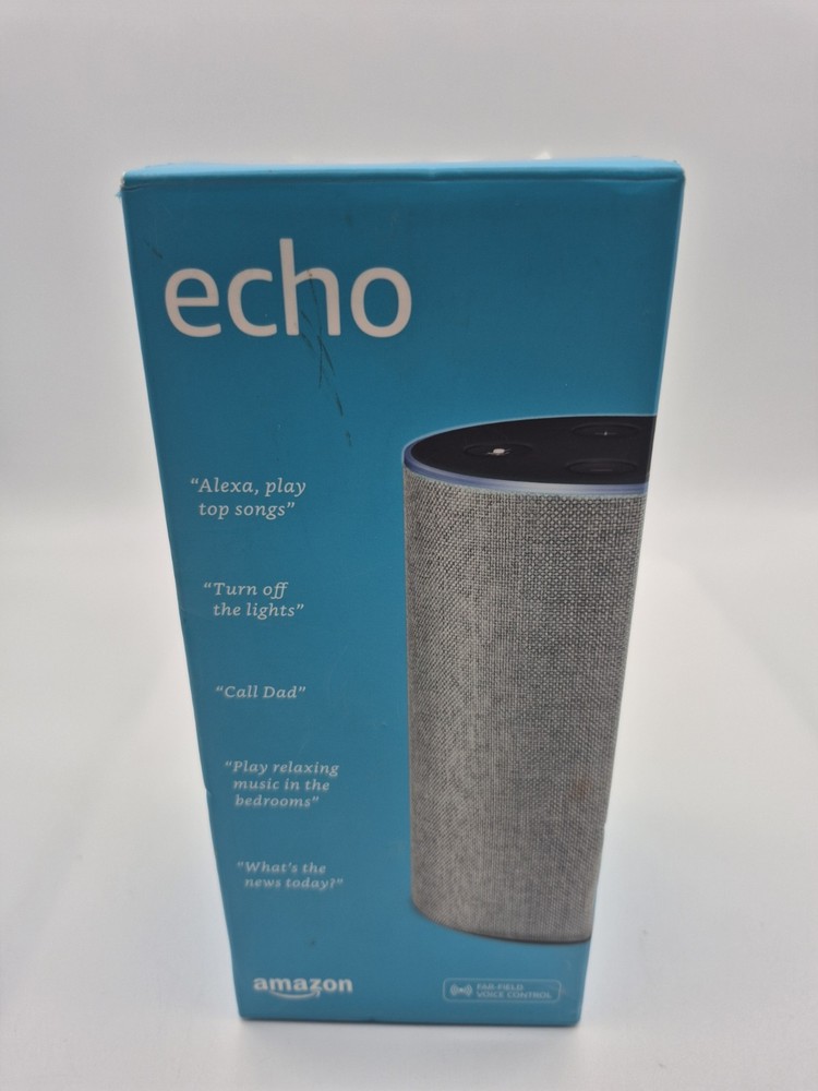 Amazon Echo 2nd Generation Smart Speaker with Dolby Heather Grey New Open Box