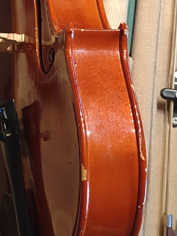 🎻 4/4 Solid Wood Beginner Violin Outfit – Spruce Top & Maple Back, Case 2 Bows