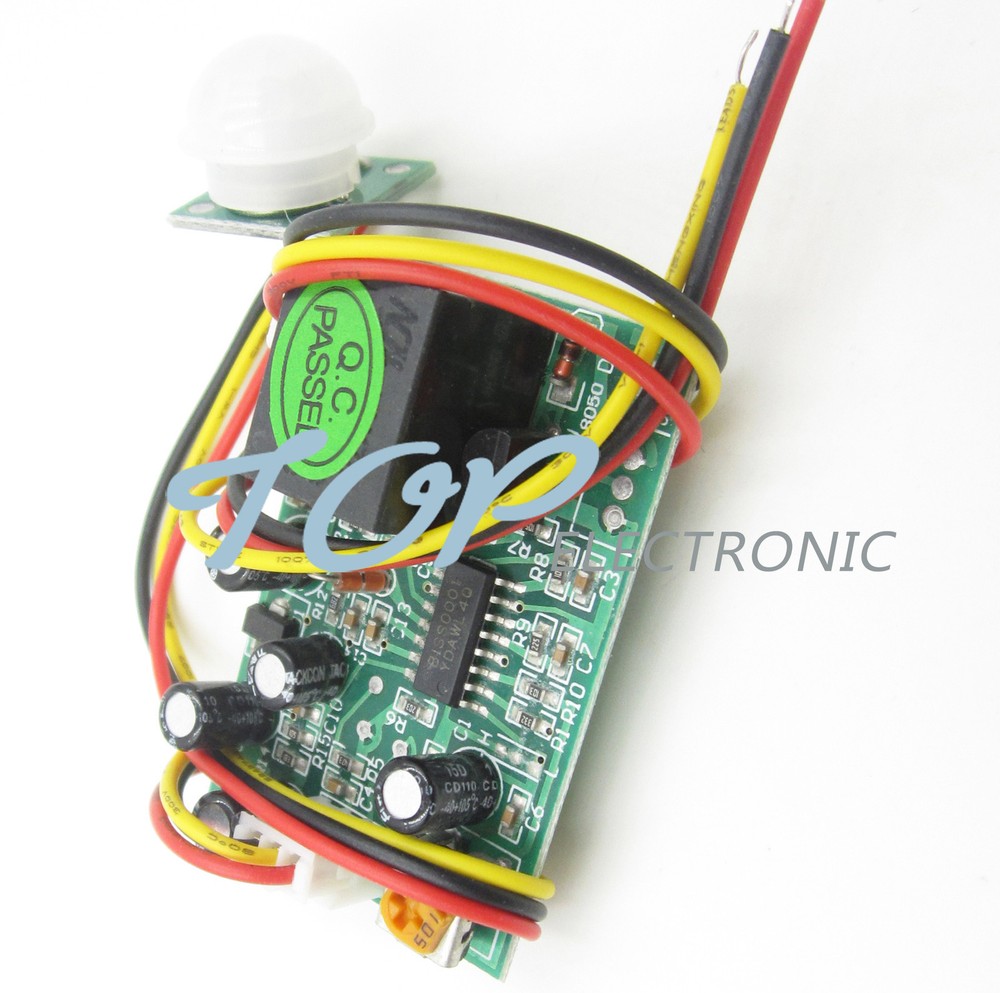 12V PIR IR Pyroelectric Infrared Module Adjustable Relay Output Sensor TOP