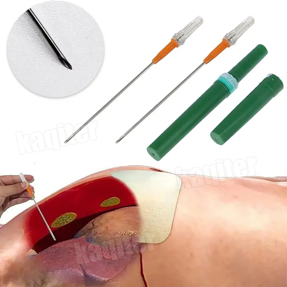 2pcs Rescue Tension Pneumothorax Needle Chest Decompression EDC First Aid 14G