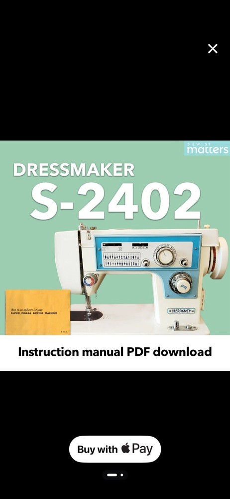 Vintage Dressmaker Sewing Machine Model S2402