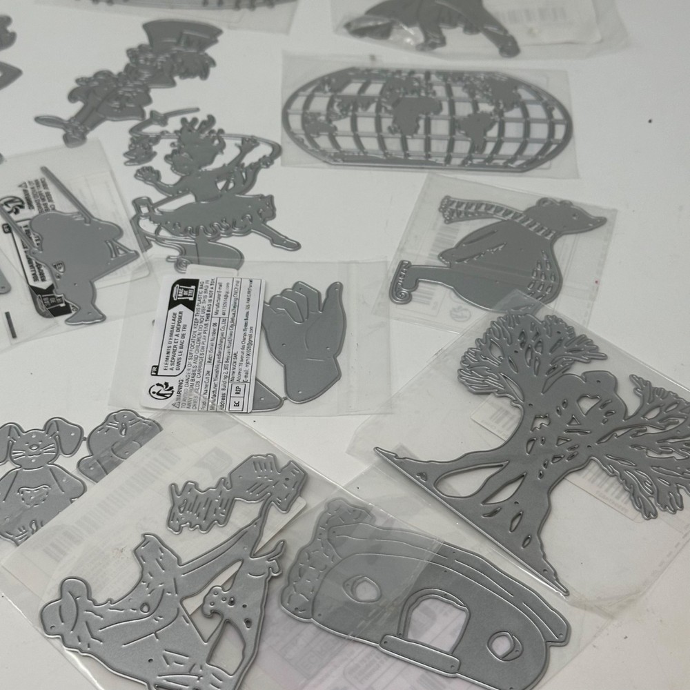 20 Thinlits Die Cuts Bundle Random Mix Characters Animals Holiday Scrapbooking