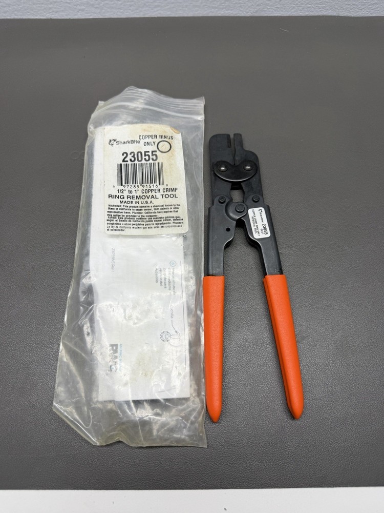SharkBite Copper Crimp Ring Remover Tool 6" #23055 200 lbs Force Excellent!
