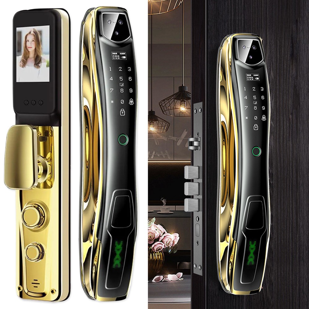 Digital Door Lock 3D Face Recognition Camera FIngerprint Keyless Safety Tool