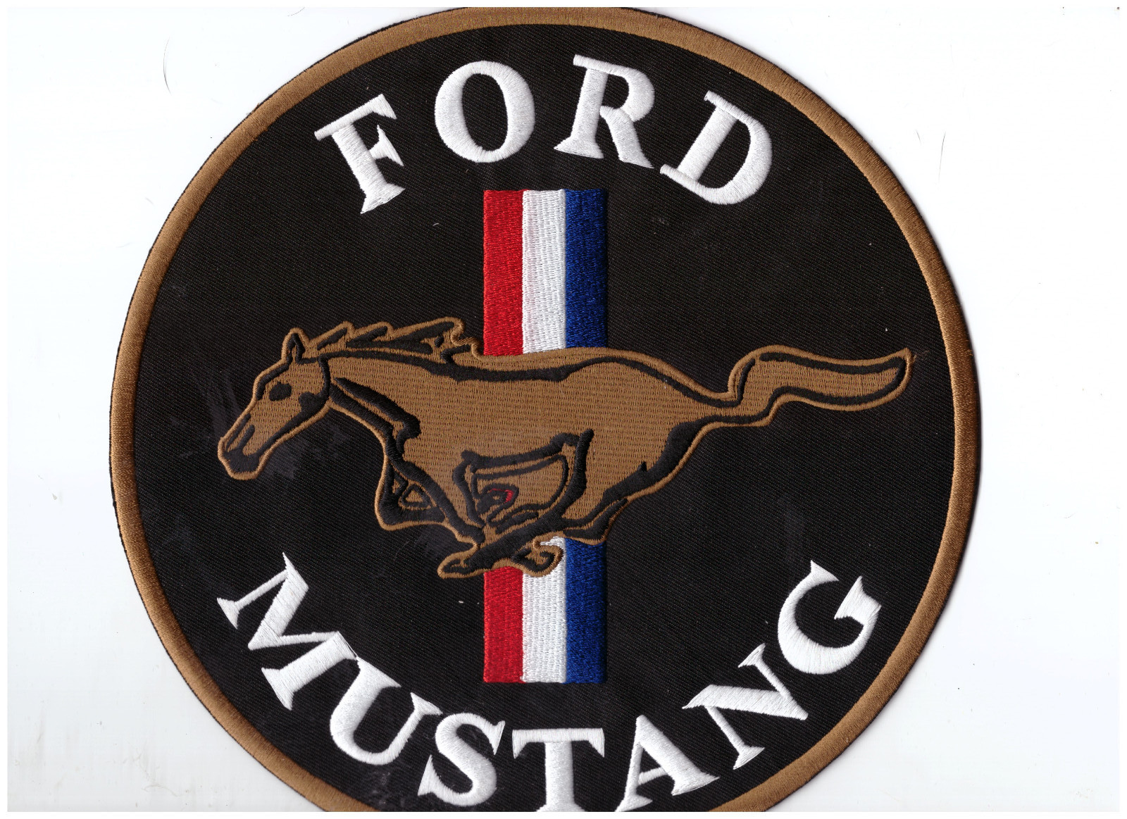 New 9" Ford Mustang Iron on Patch Free Ship