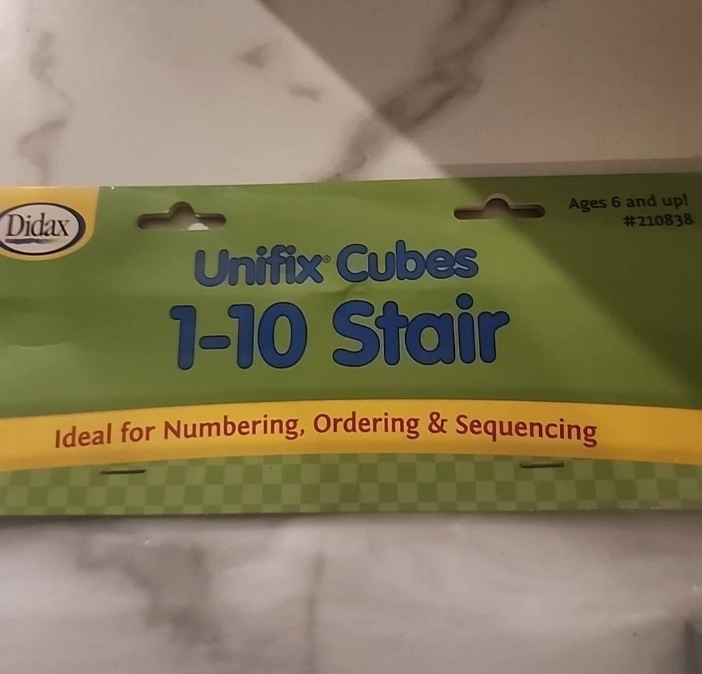 FIVE (5) -Didax Unifix Interlocking Cubes Counting Cube Stair 1-10 Learning Math
