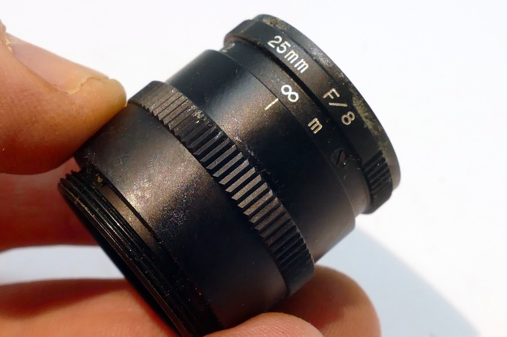 25mm f8 Microscope / Camera Objective Lens 1" thread C
