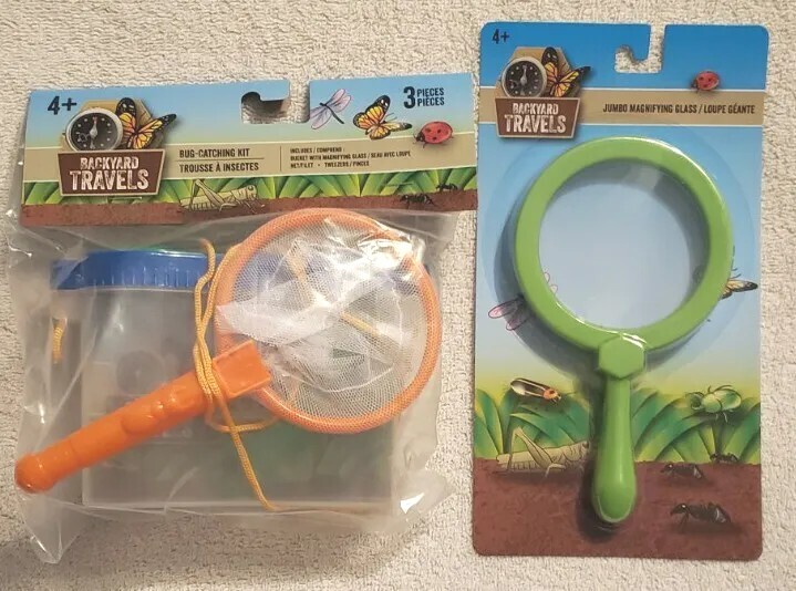 Bug catching kit with Magnification tool. Great outdoor fun.