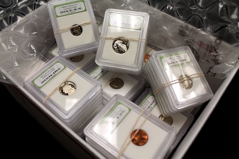 Huge Crazy Mixture of Over 100 Slabbed Coins. BU, Proof and Circulated US Coins