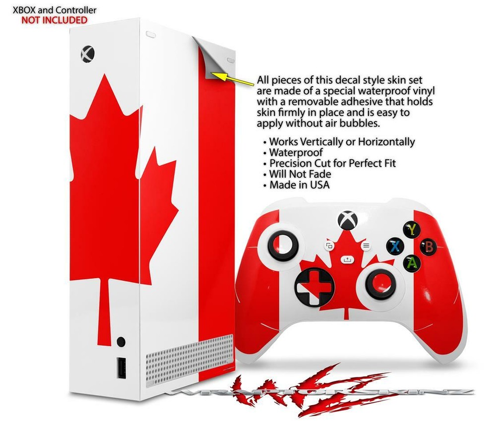 Skins XBOX Series S Console Controller Canadian Canada Flag