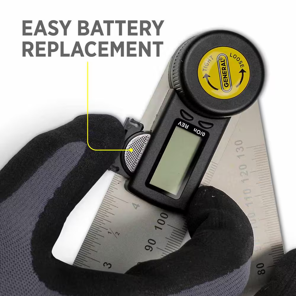5" Digital Reversible Angle Finder with Lock Large LCD Protractor Measuring Tool