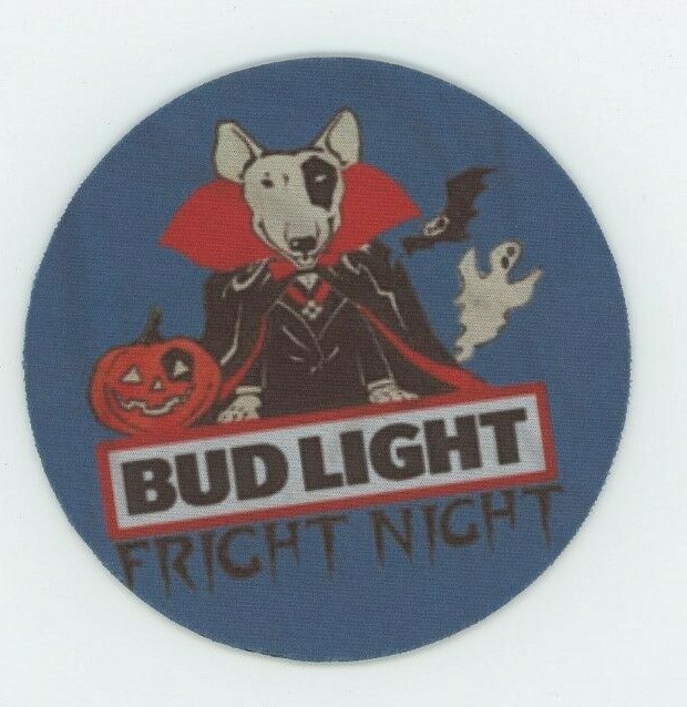 Bud Light Beer COASTER - Spuds Mackenzie Dracula Halloween - Fright Night Spooky
