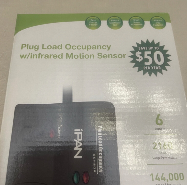 IPAN Surge Protector Plug Load Occupancy with Infrared Motion Sensor SPI601P600