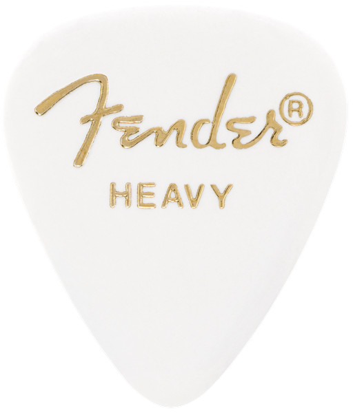 Fender 351 Premium Celluloid Guitar Picks - White - Heavy 144-Pack