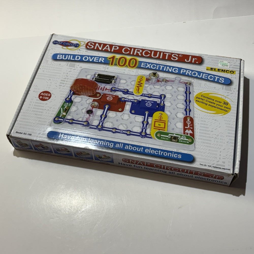 ELENCO SC-100 Electronic Snap Circuits Jr. Build Over 100 Projects COMPLETE