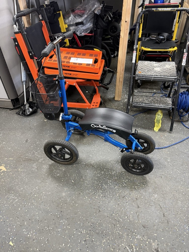 Knee Walker Scooter AllTerrain Foldable Disc Brake blue