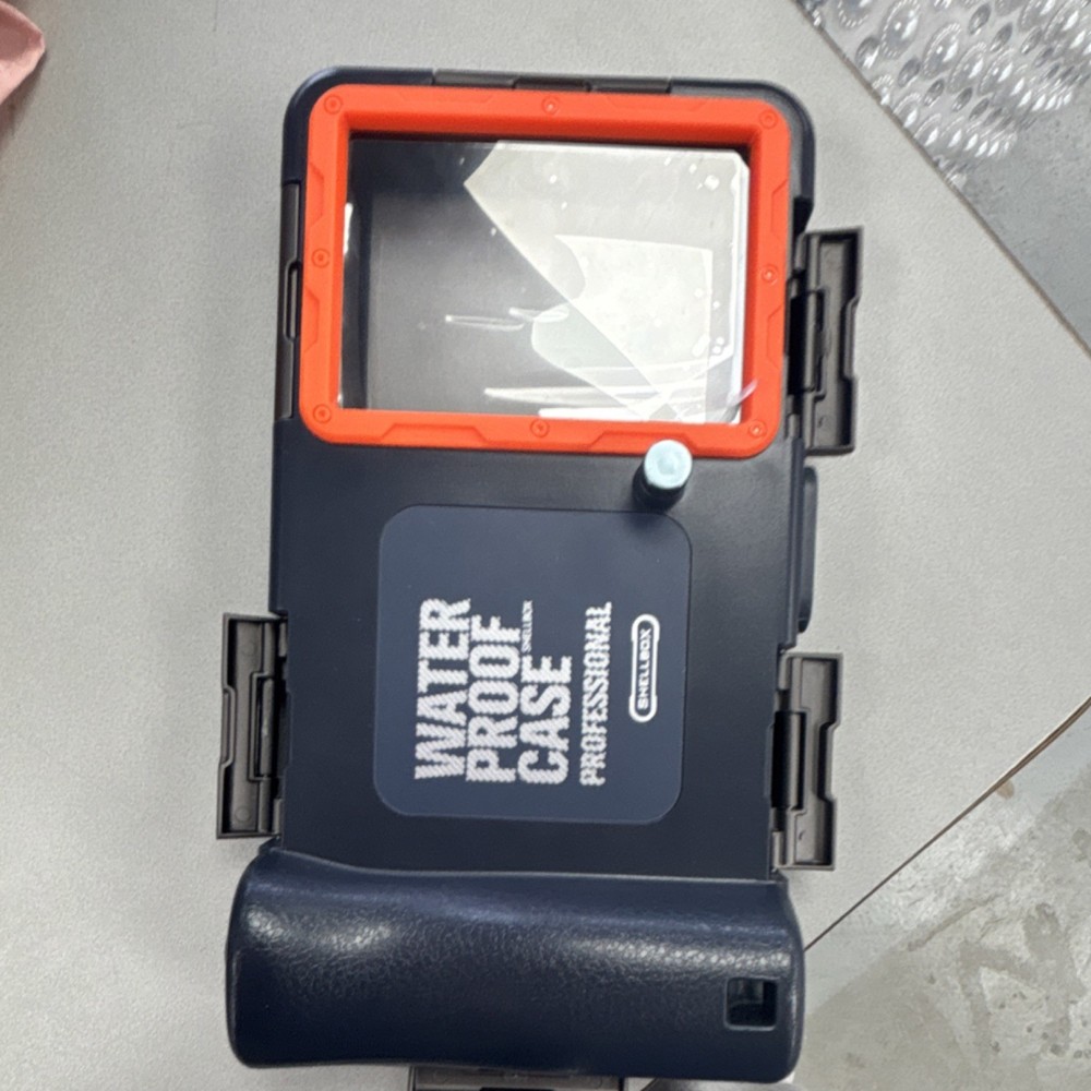 Shellbox Professional Waterproof Camera Case Housing Black Orange Plastic