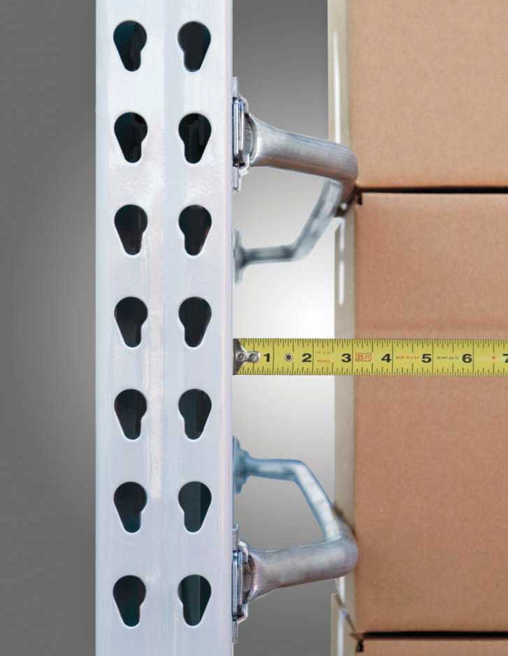 flue keeper for pallet rack 42" deep