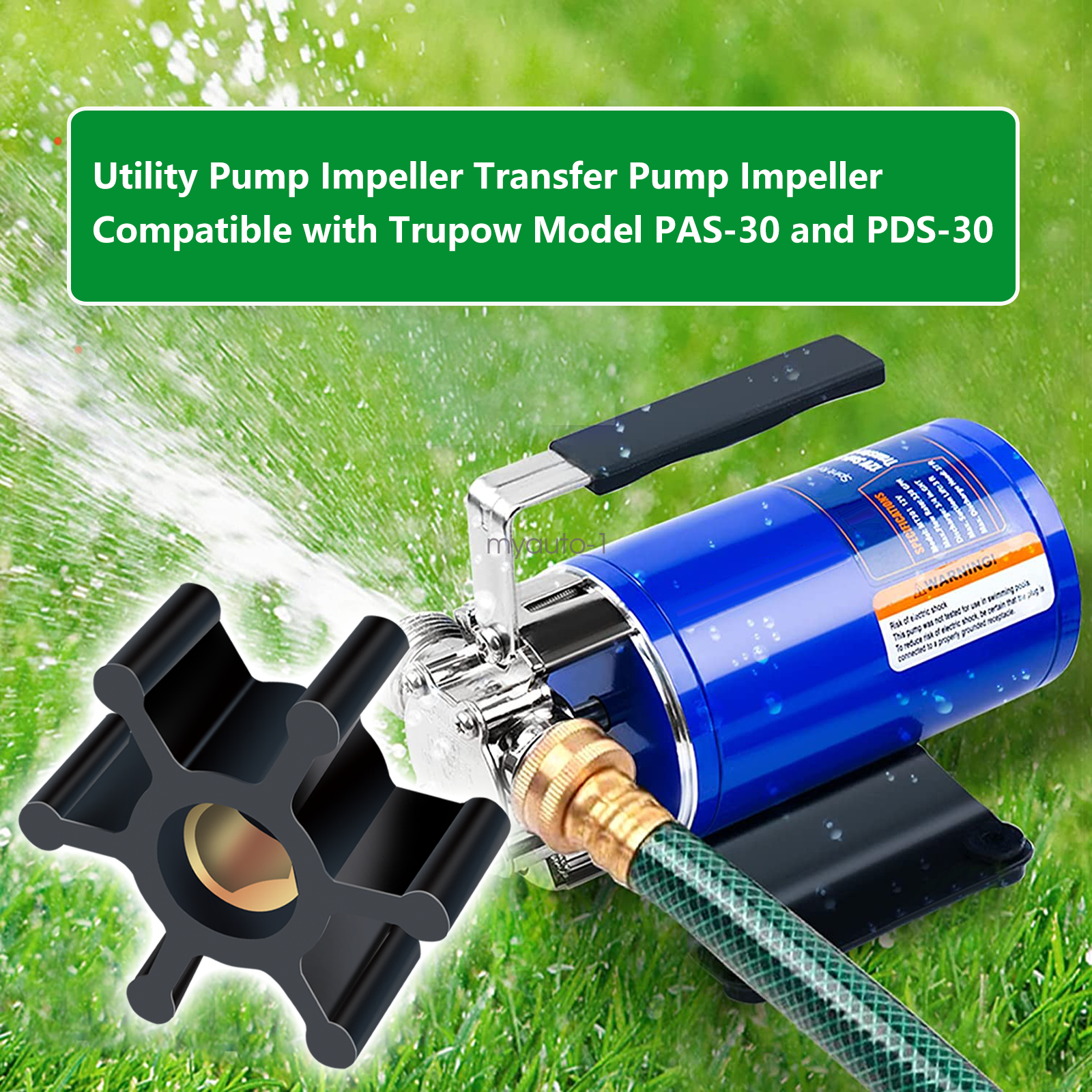 3 pack Impeller for Utility Water Transfer Pump Fits 1/10th HP & 1/12th HP